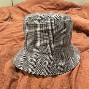 Classic Black and White Checkered Bucket Hat
